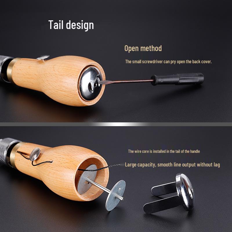 Leather Hand Stitcher & Sewing Machine Kit: DIY Cowhide Leathercraft Tools, Equipment, Diamond Awl, Hand Sewing Awl