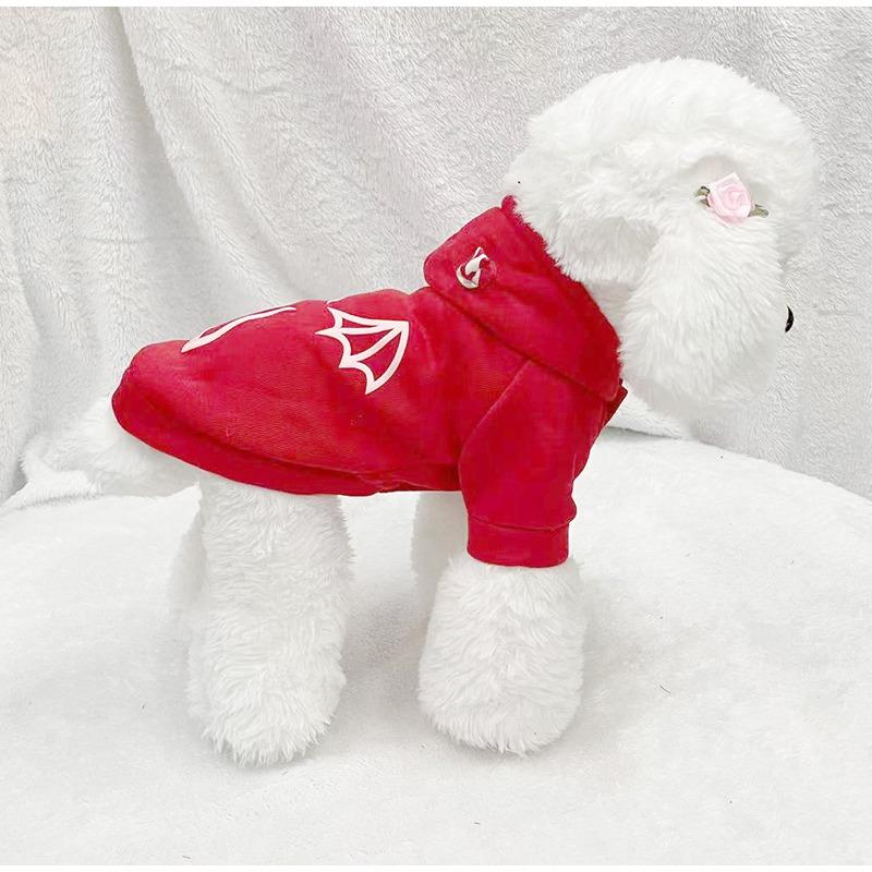 Carini Abbigliamento e Accessori per Animali Domestici Autunnali e Invernali, Felpe da Diavolo, Costumi di Halloween per Gatti e Cani