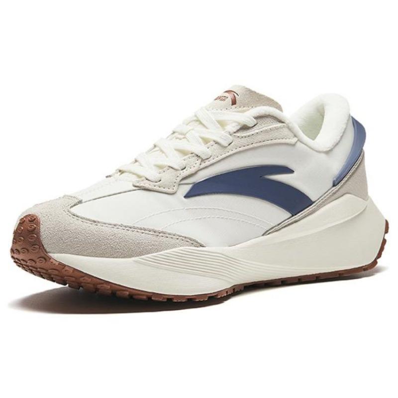 Anta Men Crystal Sugar Fleece Lined Low Top Casual Shoes Ivory White 912328856-6