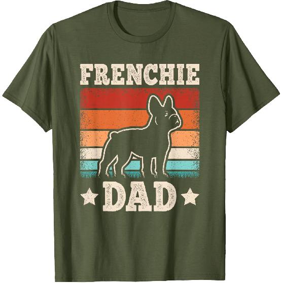 Frenchie Dad Retro French Bulldog Lover Daddy Men T-Shirt