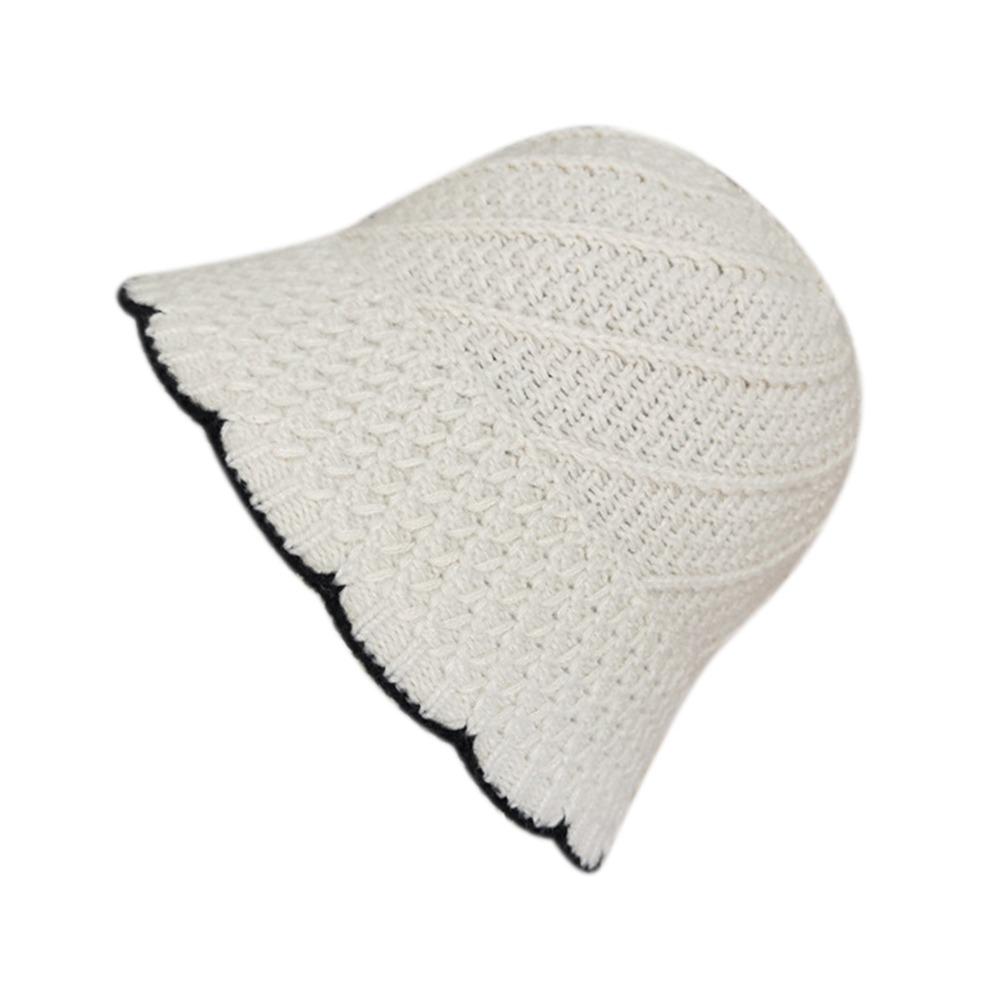 Warm Headgear Thick Winter Knitted Fisherman Hat Windproof Cold-proof Panama Basin Cap Thermal Bucket Hat Women Female Lady Girl