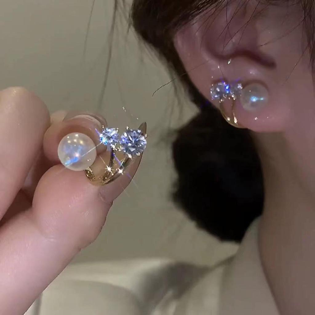 Trendy Korean Rhinestone Minimalist Earrings - New Women's Fashion & TikTok Style