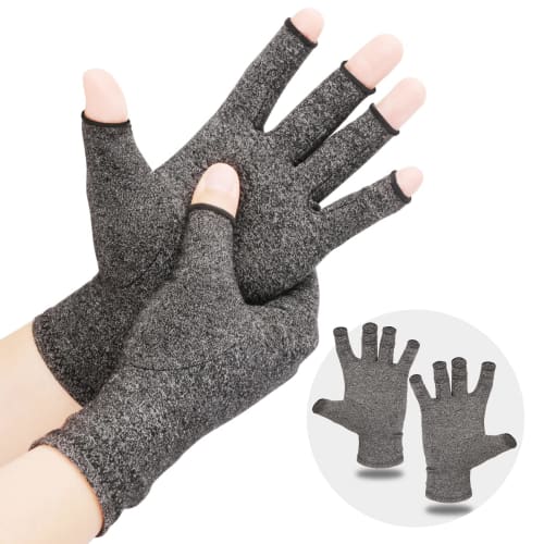 LetsLife Unisex Compression Gloves, Comfortable Fit, Fingerless Design, Breathable Quick-Drying Fabric, Fatigue Relief and Joint Support