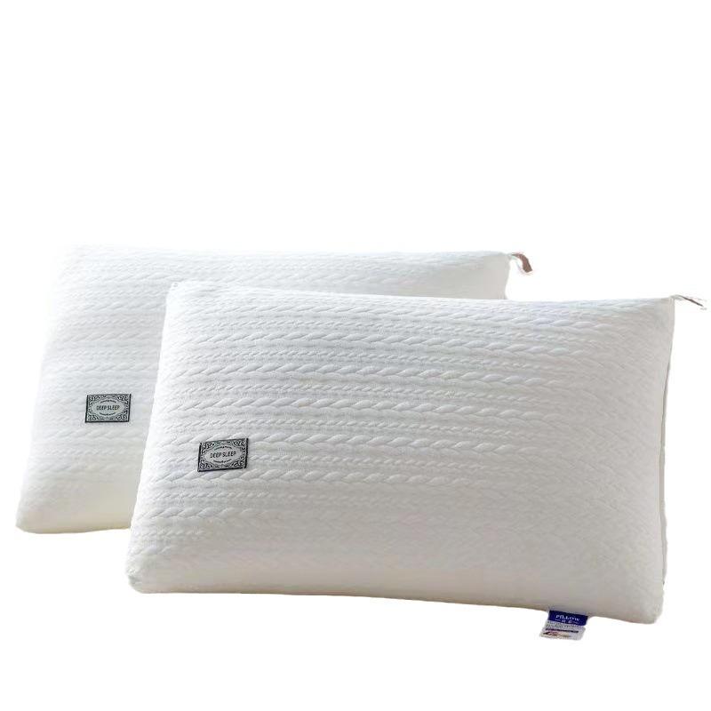 High Neck Support Pillow - Comfortable, Non-Collapsing, Non-Deforming Pillow Pair for Home or Hotel Use.