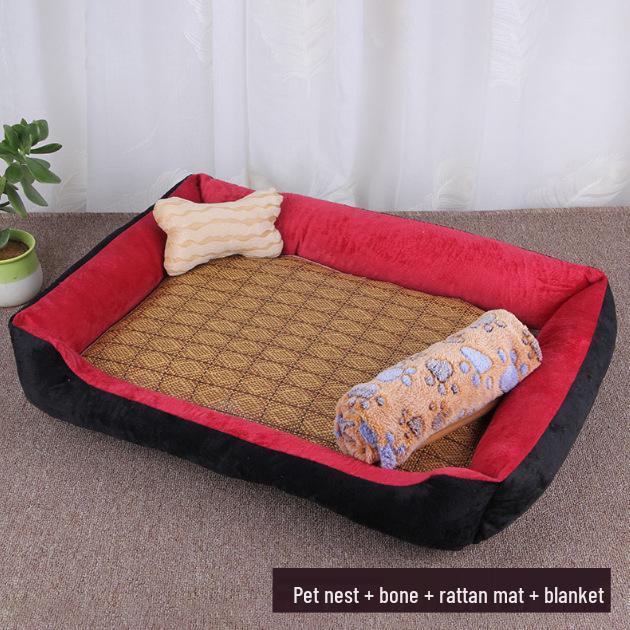 Warm Dog Bed for Small, Medium, and Large Dogs - Pet Nest & Mat for Dogs and Cats