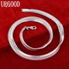 925 Sterling Silver Wedding Jewelry 10mm Snake Chain Necklace