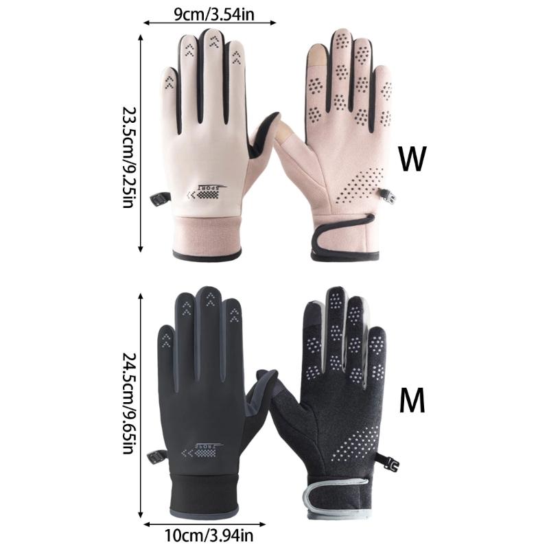 Winter Warm Touchable Screen Enabled Gloves For Men Women Waterproof Design NonSlip Palms Outdoor Sports