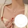 Colar de lua crescente, colar de estrela de lua pequena, colar delicado, gargantilha de estrela dourada, colar com pingente para mulheres, meninas, joias minimalistas delicadas