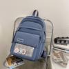 Schoolbag female Korean version four-piece ins Mori versatile campus cool elementary school junior high school high school large capacity backpack