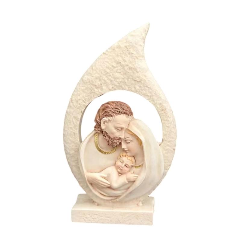 Christmas Nativity Figurines Holy Family Figure Nativity Figure,Table Ornament Religious Christmas Decors for Bedrrom