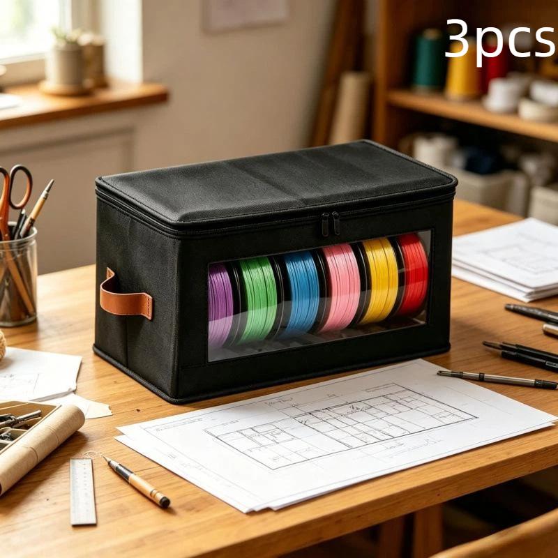 3D Printer Filament Storage Bags 3PCS Tear Resistant Thickened Pouches for Protecting 3D Filament Desktop Printer Workspace