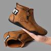 New Popular Large-size Men's High-top Martin Boots with Cotton Thermal Zipper Men's Shoes