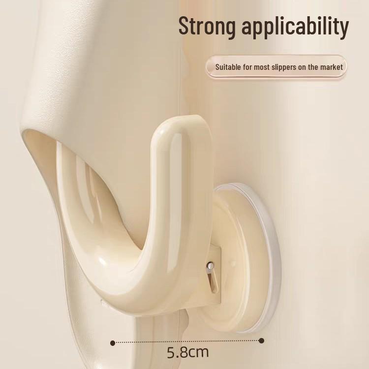 Jia Chang U-Shaped Suction Cup Bathroom Slipper Rack - No-Drill, Multi-Purpose Shoe Storage