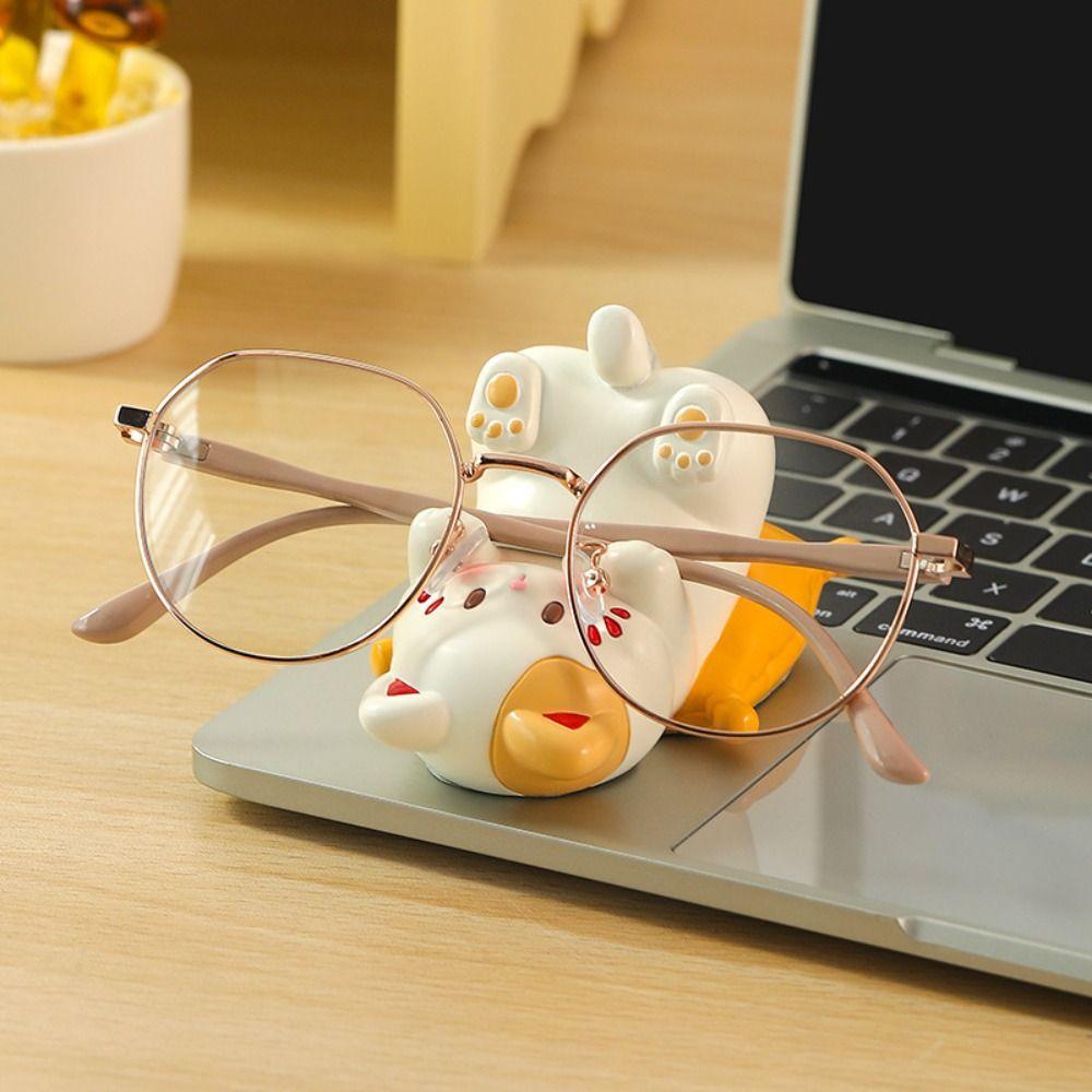 Resin Glasses Storage Holder Lying Cat Shape Desktop Ornaments Cute Phone Holder Home Decor