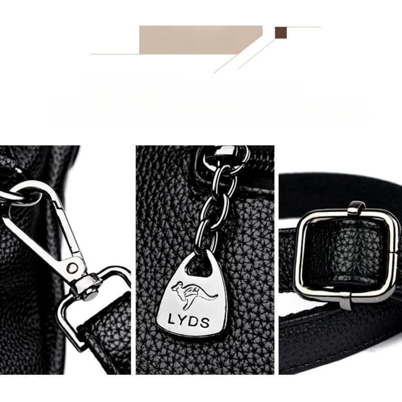 Soft leather pleated shoulder bag Crossbody tote women's bag