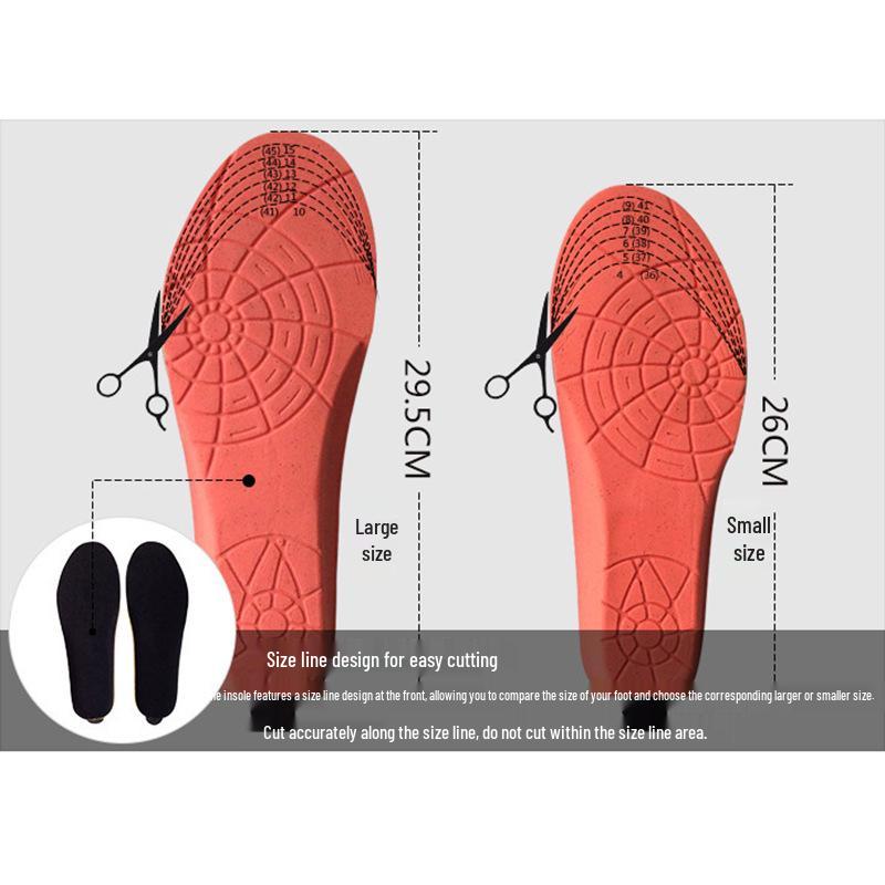 Rechargeable USB Heating Insoles – Cuttable, Washable Warm Foot Pads for Men and Women