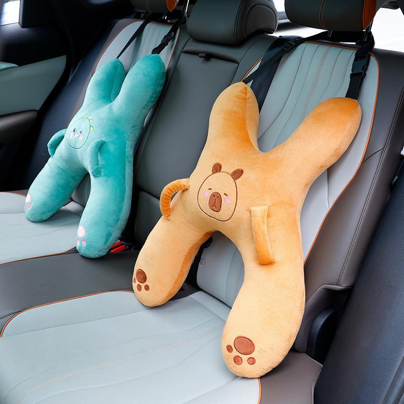 Cuscino da Viaggio Carino Maiale Husky per Dormire in Auto Artefatto da Viaggio per Bambini Cuscino per Auto Cuscino per il Collo