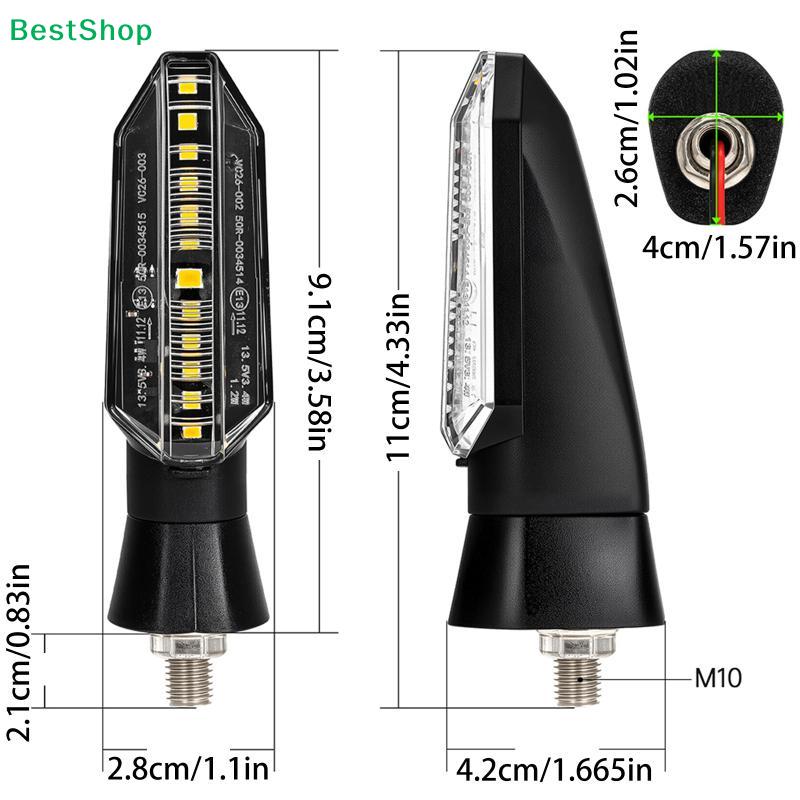 2Pcs Motorcycle LED Turn Signal Lights Mini Amber Flashing Light Blinker Turn Signal Lamp 12V Moto Indicator Accessories