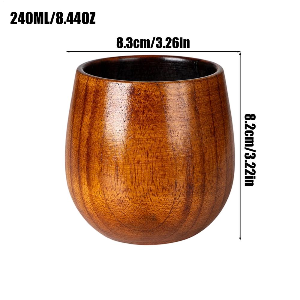 

240ml wooden cup Whiskey Glass Mug Old Fashioned Tumbler Whiskey Tumbler for Men Drinking Home Bar Wine Beverage Tea