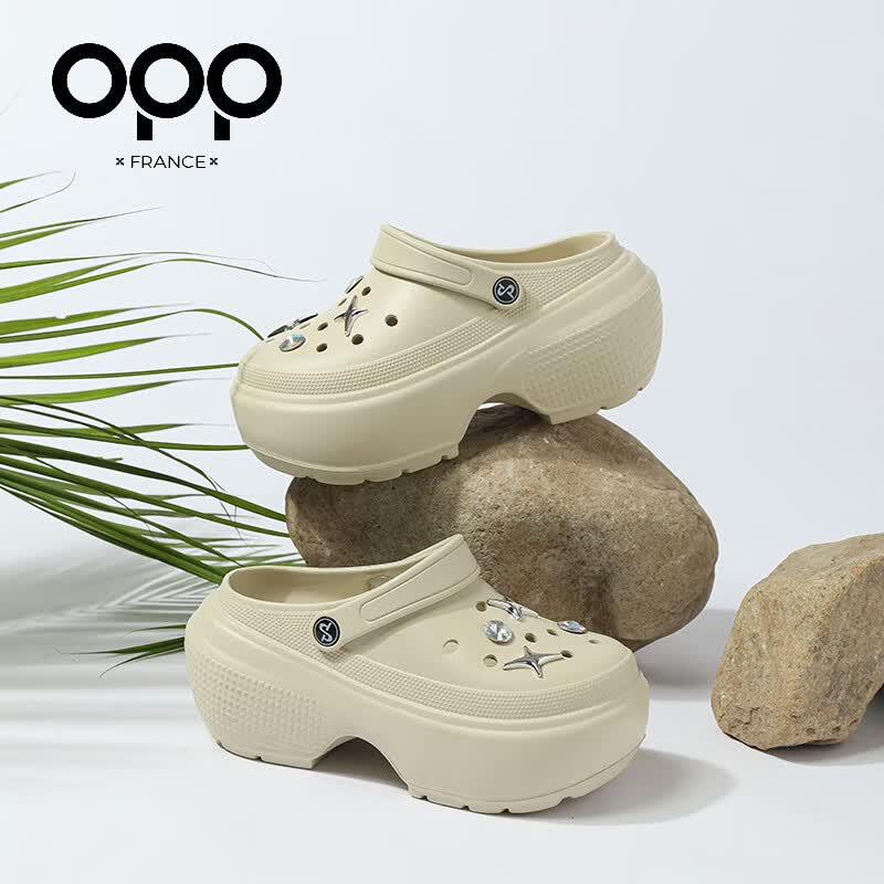 OPP Women s Thick Sole Perforated Closed-Toe Sandals H025 EU 36