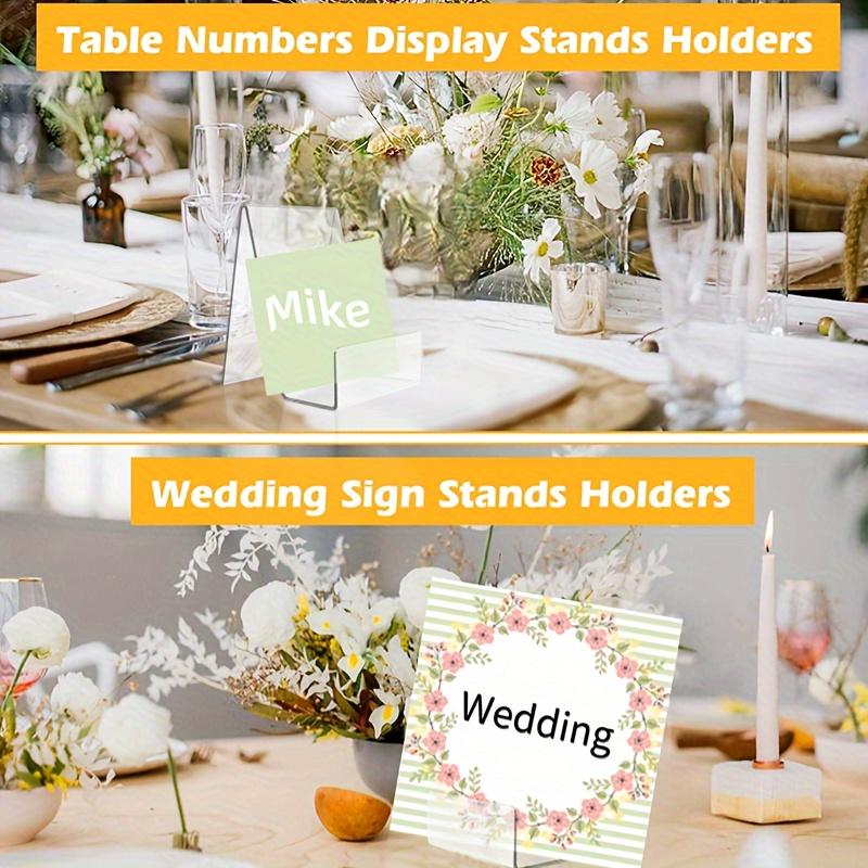 4/8pcs Transparent Acrylic Stand, Desktop Acrylic Book Photo Frame Art Display Stand, Greeting Card Holder, Party Holiday Seat