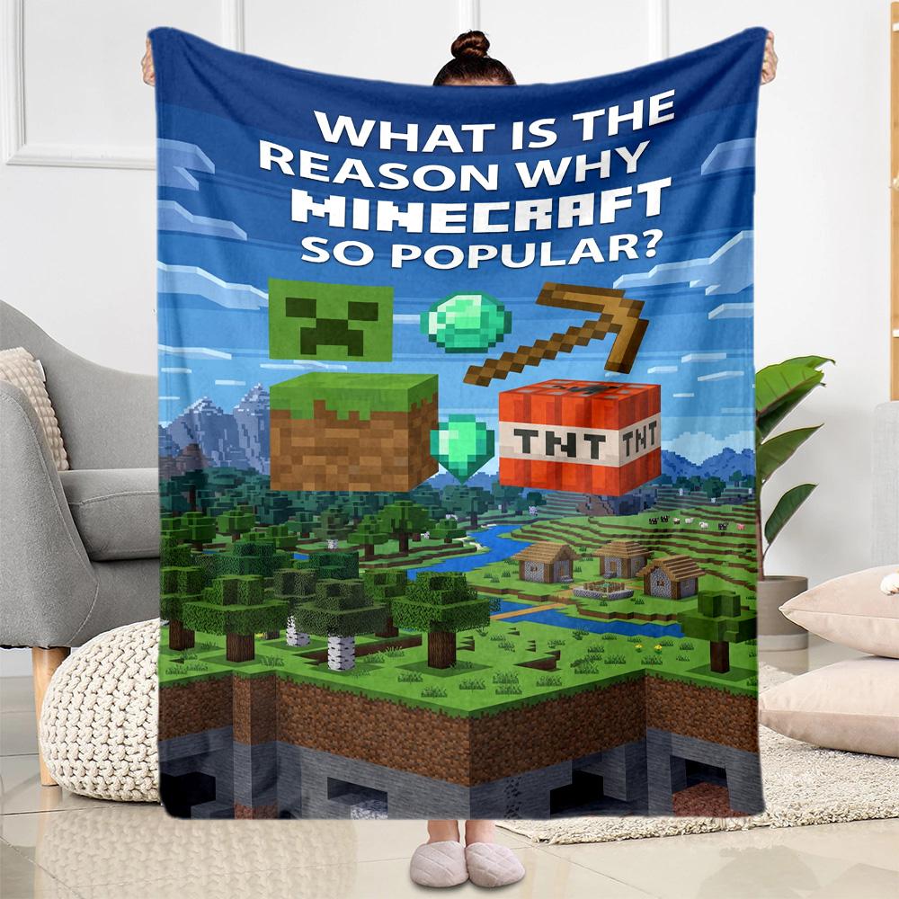 Minecraft 41 Blanket Soft & Cozy Suitable for Sofa Couch Office Chair for All Seasons Warmthful Decor Birthday Christmas Gift Blanket