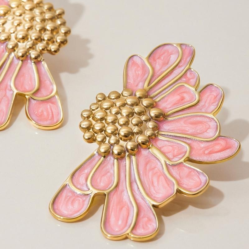 Bohemian Geometric Flower Earrings Beach Vintage Styles Dangle Drop Earrings for Trendy Women Everyday Jewelry Pieces