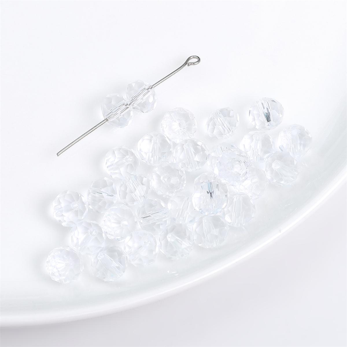 

20 шт. хрустальные стеклянные бусины для серьги, браслета, ожерелья, браслета «сделай сам», ювелирные изделия, изготовление бусин 8x6mm