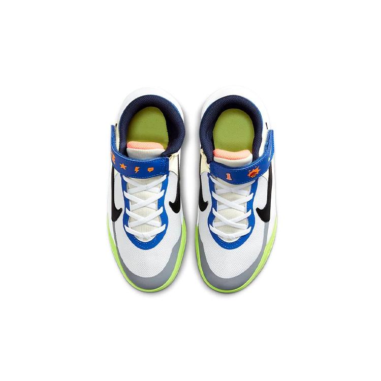 (GS) Nike Team Hustle D10 FlyEase 'White Multi-Color' Kids' FB1395-101