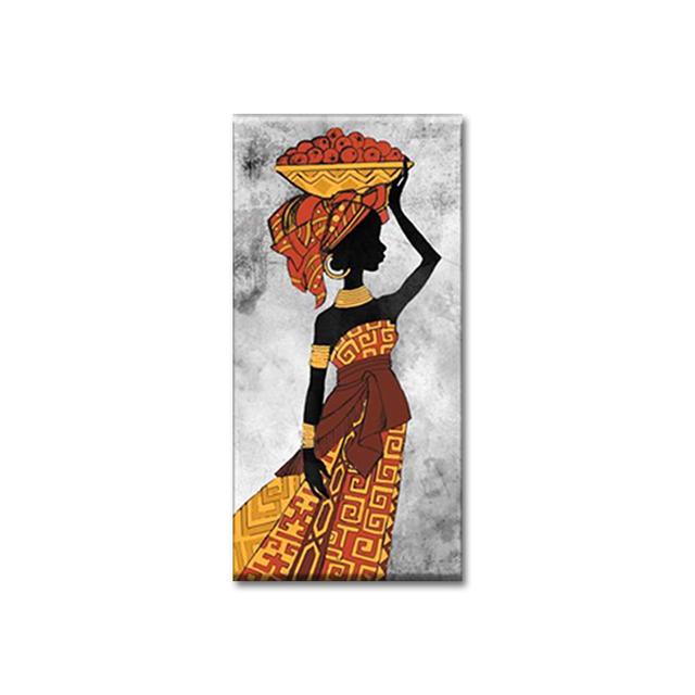 Modern African Tribal Art Canvas Painting Black Woman Dancing Poster and Print Abstract Wall Art Pictures For Living Room Decor