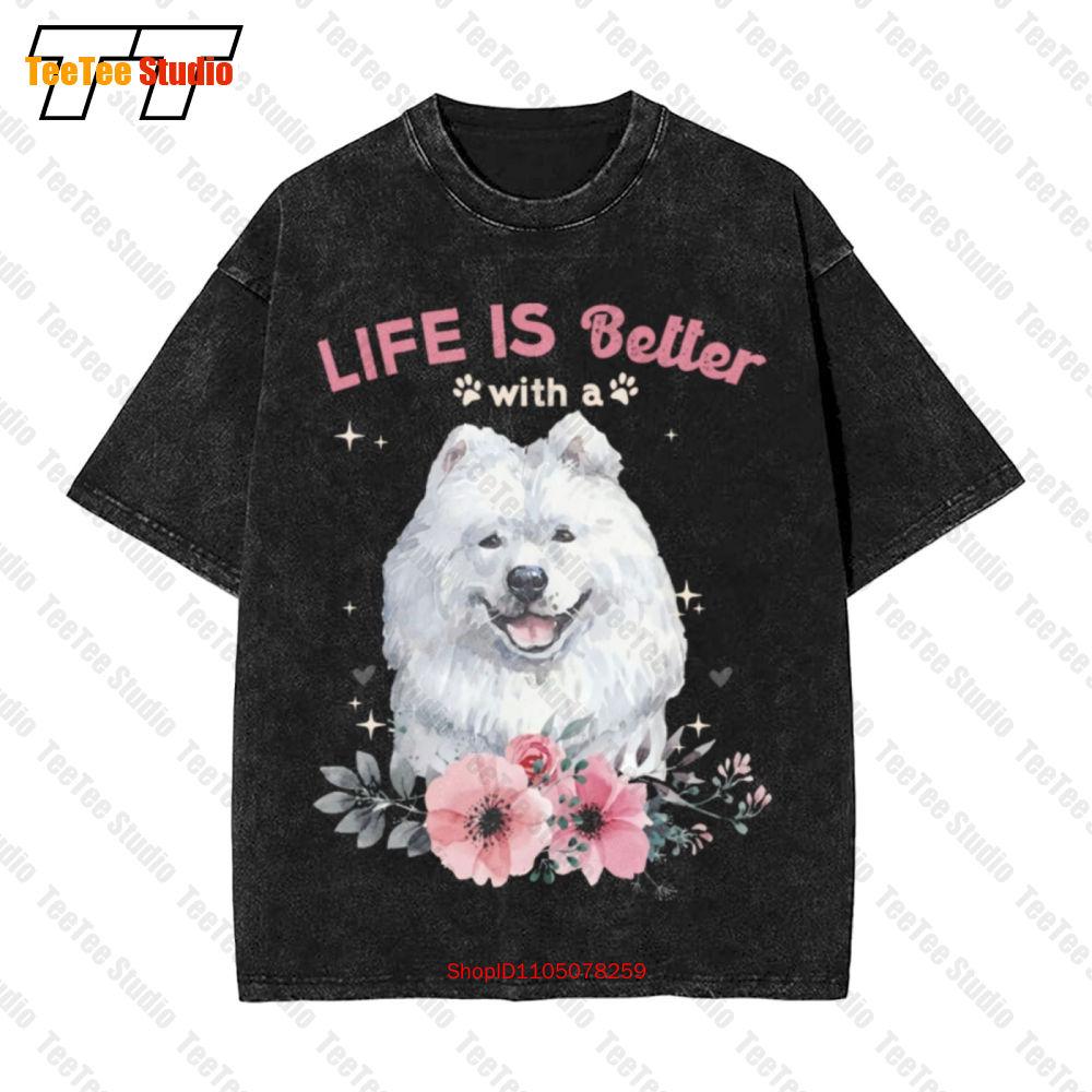 Funny Dog Mom Dad Japanese Spitz Dog Lover Owner Vintage Oversized TShirt STKE S