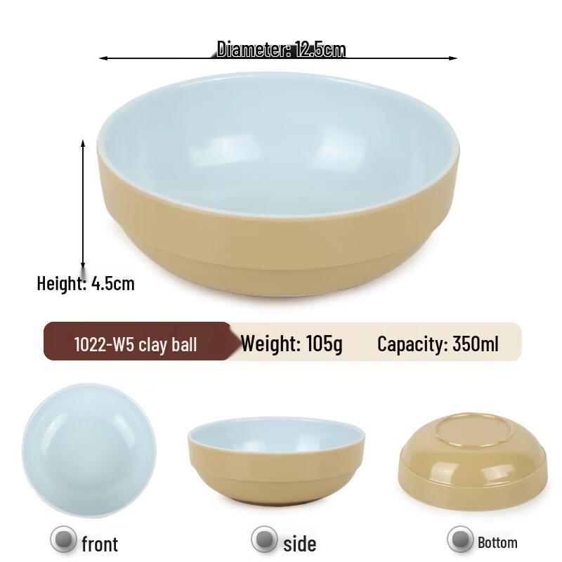 Chinese Style Melamine Rice Bowls 10-Pack