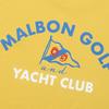 MALBON GOLF Yacht Club Uni Round T-Shirt Yellow