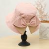 Women's Bucket Hats Bow Fashionable Cute Sweet Kawaii Summer Vacation Travel Big Brim Sunshade Sun Protection Hats For Girl