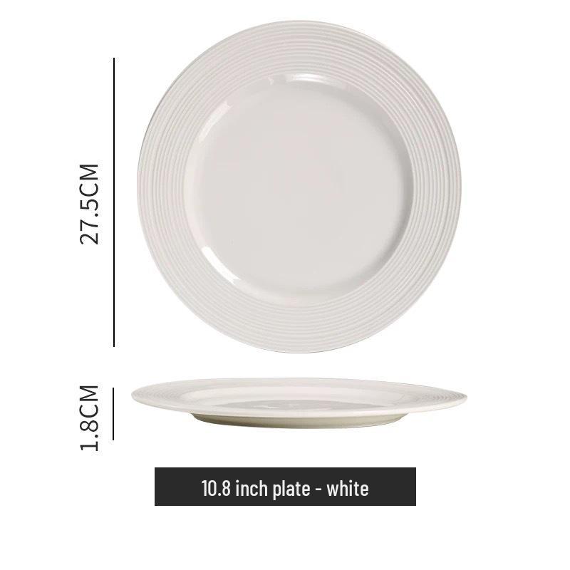 Luxuriöser geprägter Keramikteller für Steak & Pasta