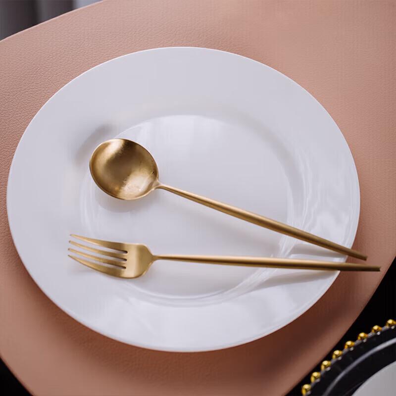 Tao Xianghui 8-Inch Pure White Ceramic Flat Dinner Plate