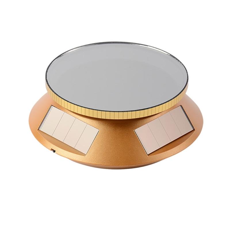 Solar Propelled Jewelry Display Stand 360 Degree Whirling Display For Necklaces Earrings Light Activated Auto Wheel ABS Substance
