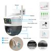 4MP WIFI Camera Dual Lens Outdoor IP66 Waterproof Wireless Auto Tracking PTZ Security Surveillance Night Vision IP Camara