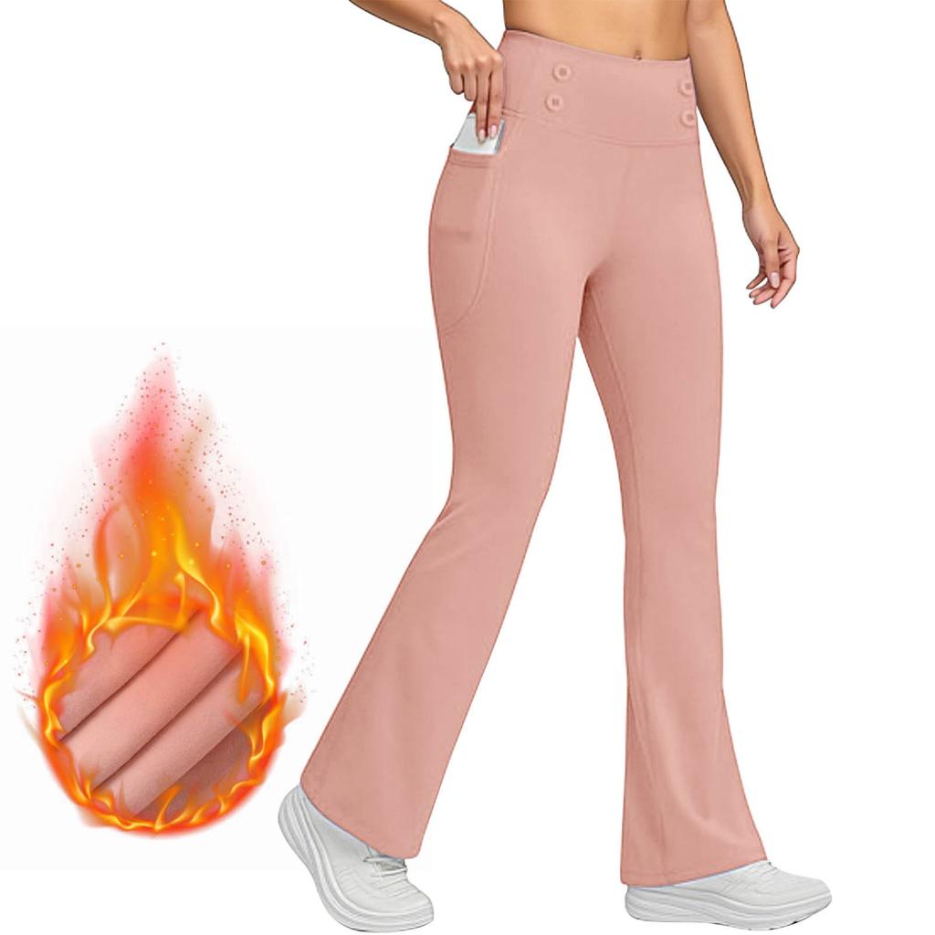 Women's Fashionable Solid Color Warm Base Yoga High Waist Slimming And Slimming Casual Pants