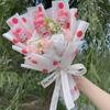 Bambole Gatto Kawaii Hello Kitty con Fiori Artificiali Bouquet Creativo Regali di Natale San Valentino Compleanno Laurea