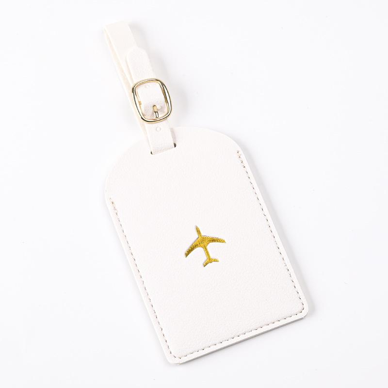 1PCS PU Leather Business Luggage Tag Suitcase Address Label Luggage Boarding Case Label Name ID Address Clip Travel Accessories
