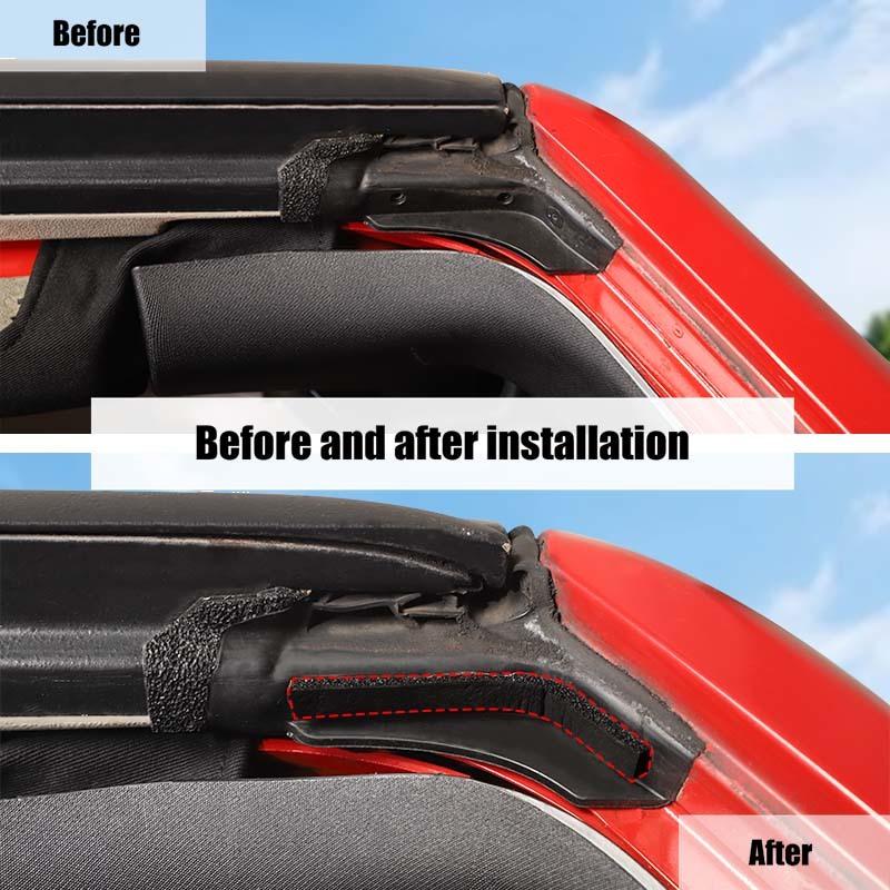 Kit de reparare a etanșării etanșării acoperișului mașinii pentru Jeep Wrangler JK 2007-2017 Kit de etanșare a etanșării intemperiilor din cauciuc cu top dur