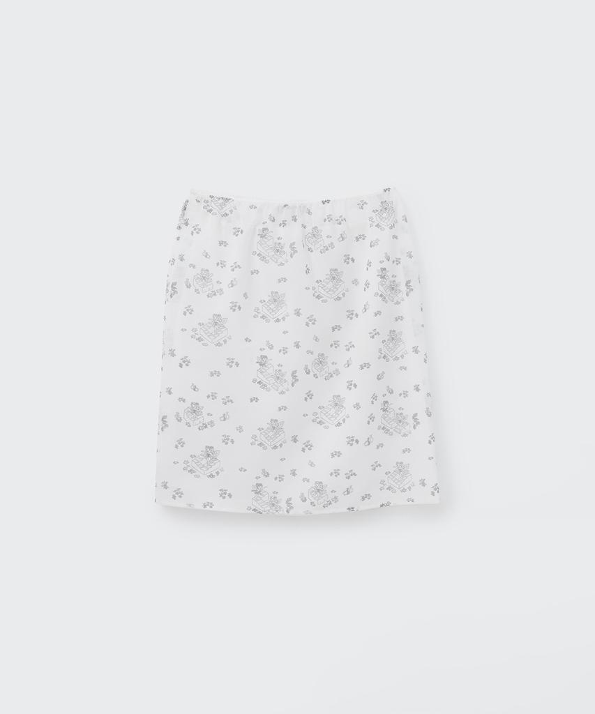 Koseumoseu Sheer Steps Girl Skirt (White)
