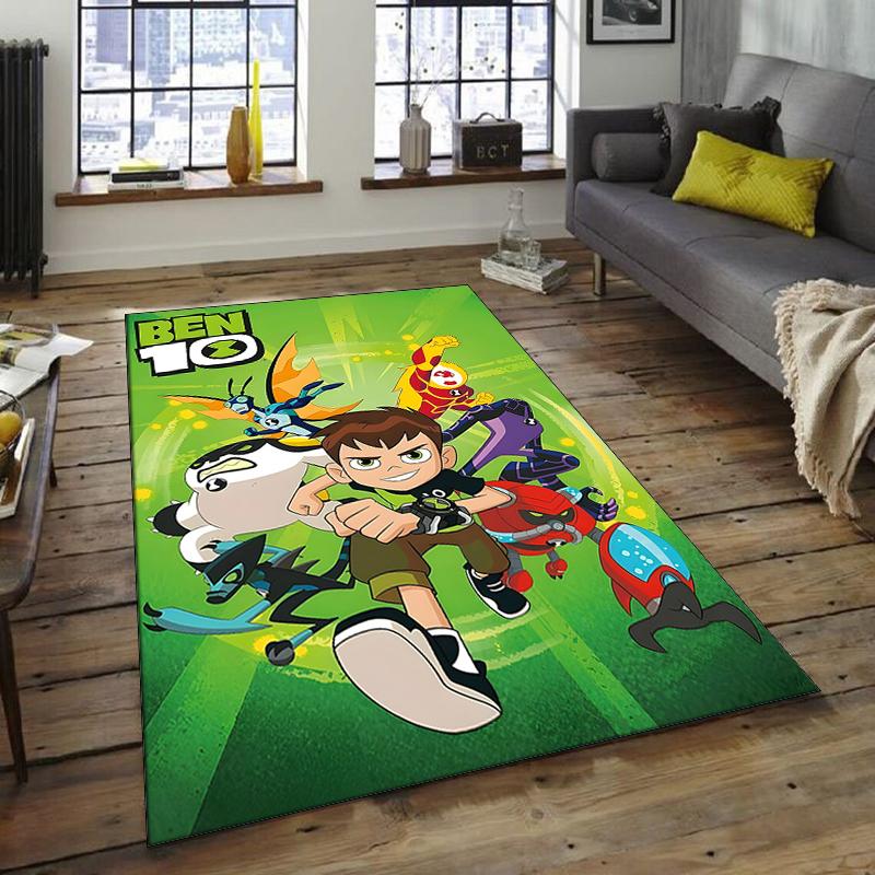 1pc Ben10 Design Area Rug - Non-Slip, Soft & Cozy Floor Mat for Living Room, Bedroom, Office - Indoor/Outdoor Decorative Carpet