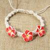 Soft Pottery Egg Flower Shell Hand-woven Necklace Bracelet Anklet Set Pink Beach Wind 18 Hours Delivery