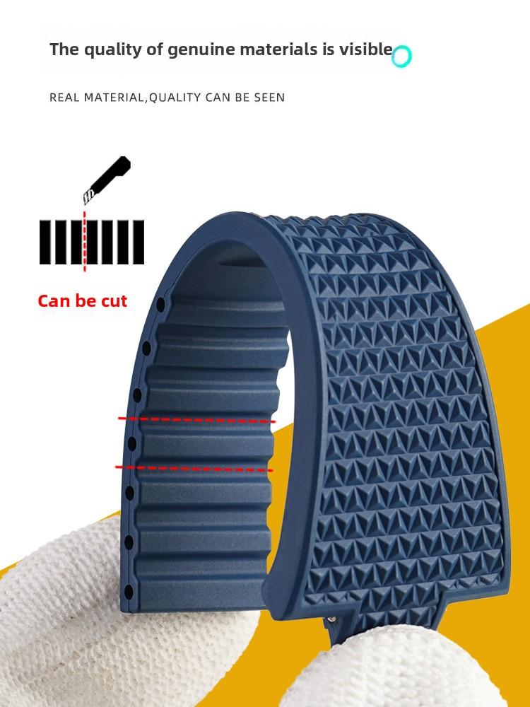 4 Color Quick Release FKM Band For 1853 Tissot T137 PRX Super Player T137.410 T137. 407 Men Fluoro Rubber Watchband Watch Strap