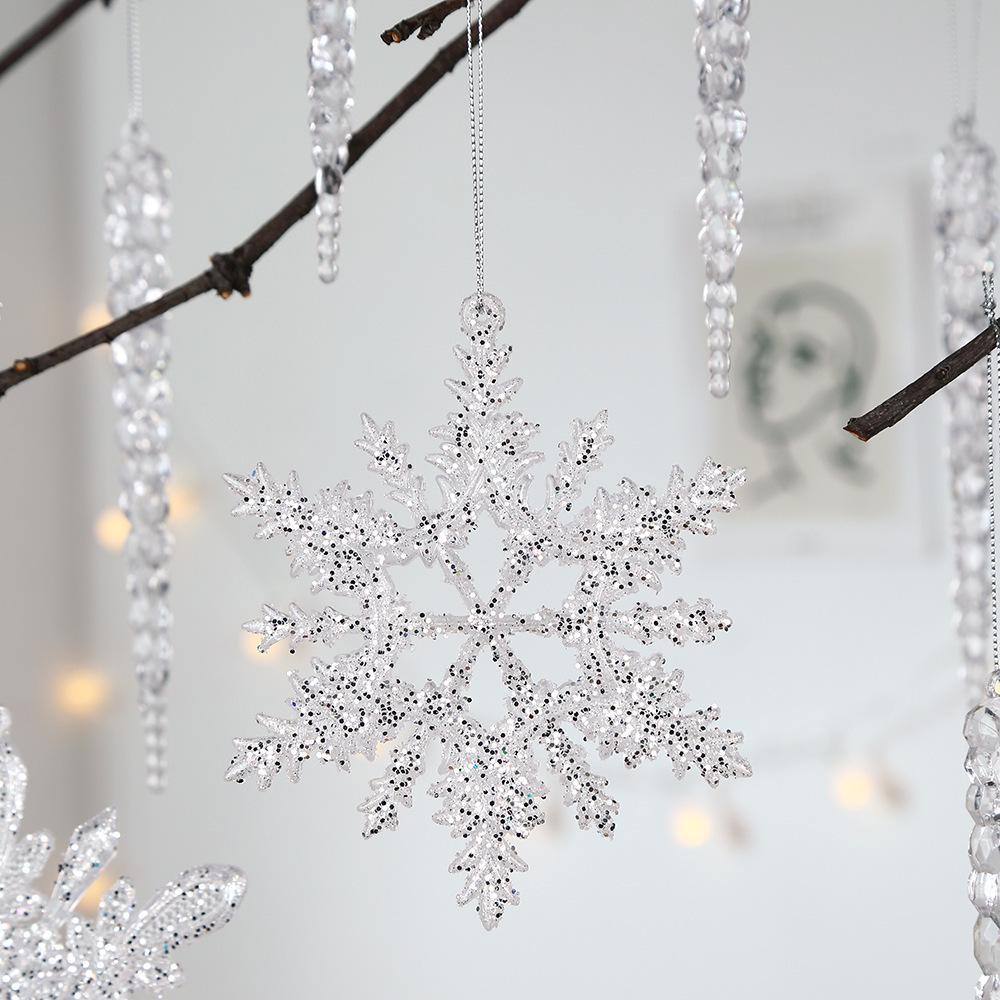 

Ледяные Блестящие Украшения-Снежинки - Трансграничные Украшения для Рождественской Елки