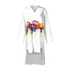 Women Summer Bohemian Dress Casual Print Shirt Dress For Women Fashion Long Sleeve Beach Hawaiian Cover Ups Dresses Clubwear Button Down