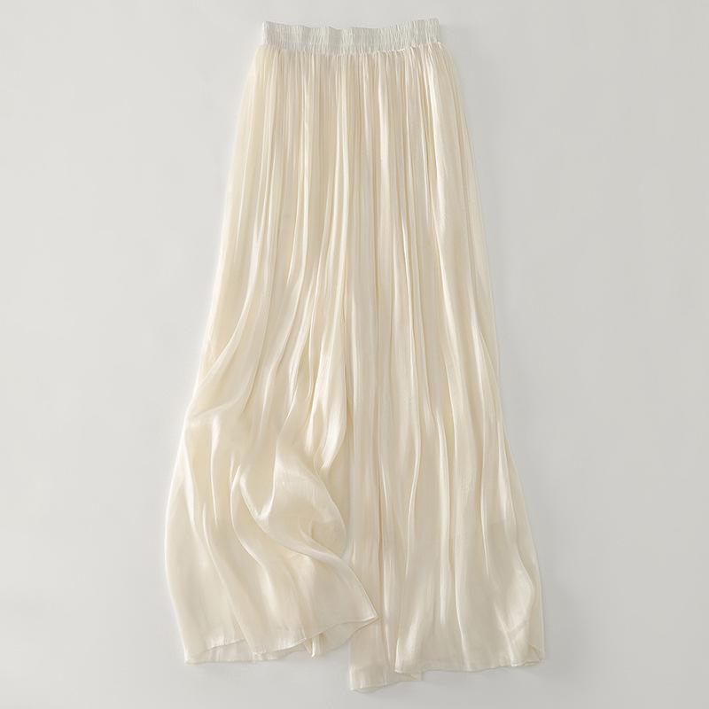 

Retro Shimmering Colorful Wide-Leg Flowing Skirt Pants for Women L