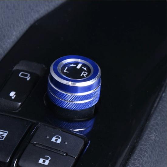 Blue Aluminum Rearview Mirror Adjust Knob Cover For Toyota Camry 2018-2024